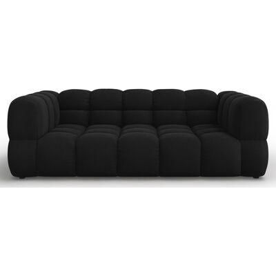 Mazzini Sofas - Canapé Velours Aster 3 Places noir - 214x102x75 cm OS - Publicité Mazzini Sofas - Canapé Velours Aster 3 Places noir - 214x102x75 cm OS - Publicité