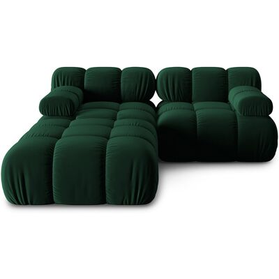 Milo Casa - Canapé Modulaire Velours Tropea 3 Places vert bouteille - 188x188x63 cm OS - Publicité Milo Casa - Canapé Modulaire Velours Tropea 3 Places vert bouteille - 188x188x63 cm OS - Publicité