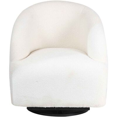 Bois & Chiffons - Fauteuil pivotant gubi blanc - 74x74x79 cm OS - Publicité Bois & Chiffons - Fauteuil pivotant gubi blanc - 74x74x79 cm OS - Publicité