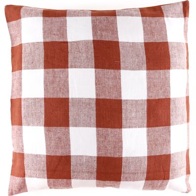 Haomy - Housse de coussin 100% Lin Palma brique - 80x80 cm OS - Publicité Haomy - Housse de coussin 100% Lin Palma brique - 80x80 cm OS - Publicité