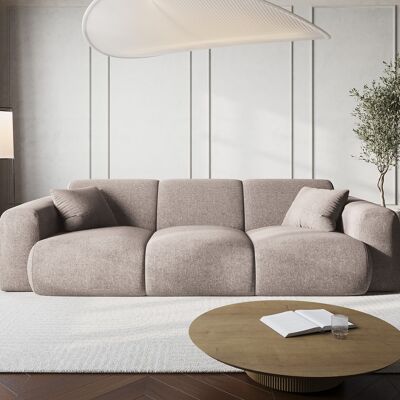 Maison Héritage - Canapé Theo 3 Places beige - 235x95x72 cm OS - Publicité Maison Héritage - Canapé Theo 3 Places beige - 235x95x72 cm OS - Publicité