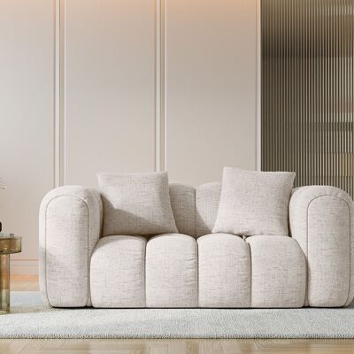 Maison Héritage - Canapé Arden 2 Places beige - 178x94x70 cm OS - Publicité Maison Héritage - Canapé Arden 2 Places beige - 178x94x70 cm OS - Publicité