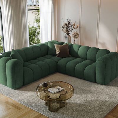 Maison Héritage - Canapé d'angle symétrique modulable Arden 5 Places vert de mer - 238x238x70 cm OS - Publicité Maison Héritage - Canapé d'angle symétrique modulable Arden 5 Places vert de mer - 238x238x70 cm OS - Publicité