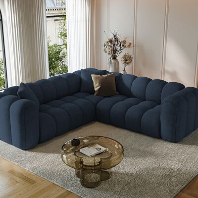 Maison Héritage - Canapé d'angle symétrique modulable Arden 5 Places bleu roi - 238x238x70 cm OS - Publicité Maison Héritage - Canapé d'angle symétrique modulable Arden 5 Places bleu roi - 238x238x70 cm OS - Publicité