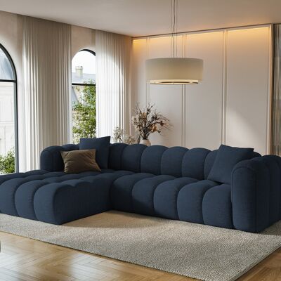 Maison Héritage - Canapé d'angle Gauche Modulaire Arden 4 Places bleu roi - 300x190x70 cm OS - Publicité Maison Héritage - Canapé d'angle Gauche Modulaire Arden 4 Places bleu roi - 300x190x70 cm OS - Publicité