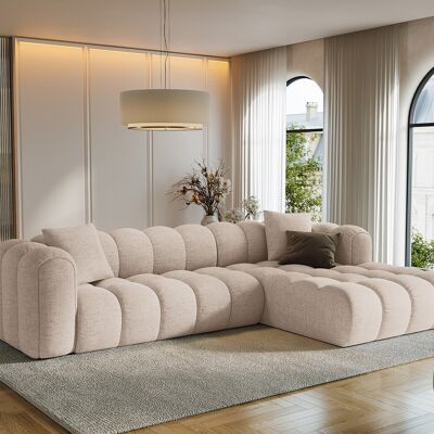 Maison Héritage - Canapé d'angle Droit Modulaire Arden 4 Places cappuccino - 300x190x70 cm OS - Publicité Maison Héritage - Canapé d'angle Droit Modulaire Arden 4 Places cappuccino - 300x190x70 cm OS - Publicité