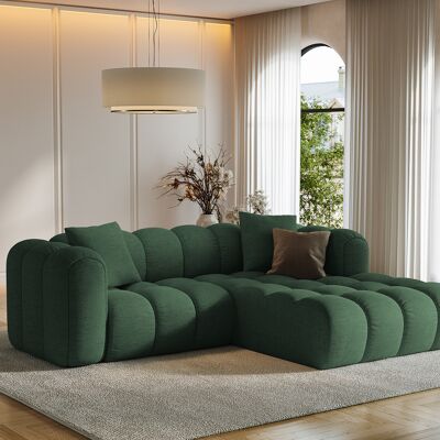 Maison Héritage - Canapé d'angle Droit Modulaire Arden 3 Places vert de mer - 238x190x70 cm OS - Publicité Maison Héritage - Canapé d'angle Droit Modulaire Arden 3 Places vert de mer - 238x190x70 cm OS - Publicité
