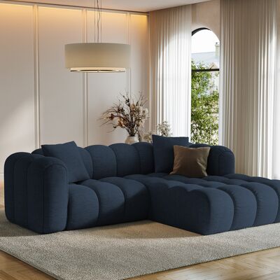 Maison Héritage - Canapé d'angle Droit Modulaire Arden 3 Places bleu roi - 238x190x70 cm OS - Publicité Maison Héritage - Canapé d'angle Droit Modulaire Arden 3 Places bleu roi - 238x190x70 cm OS - Publicité