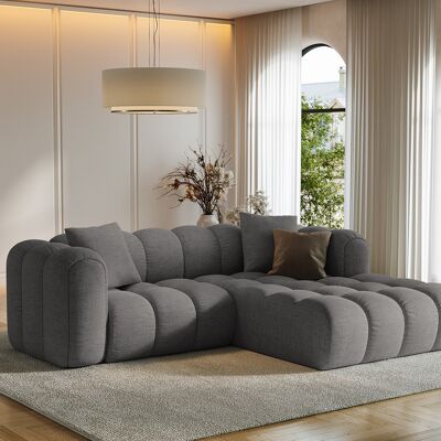 Maison Héritage - Canapé d'angle Droit Modulaire Arden 3 Places gris - 238x190x70 cm OS - Publicité Maison Héritage - Canapé d'angle Droit Modulaire Arden 3 Places gris - 238x190x70 cm OS - Publicité