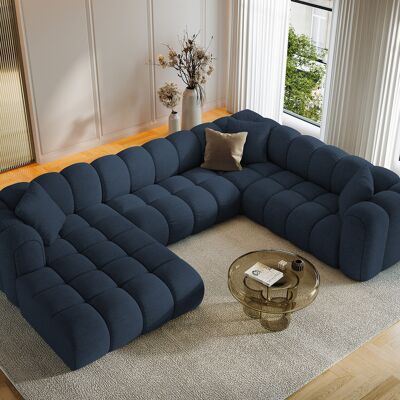 Maison Héritage - Canapé d'angle Droit Panoramique Modulable Arden 6 Places bleu roi - 330x238x70 cm OS - Publicité Maison Héritage - Canapé d'angle Droit Panoramique Modulable Arden 6 Places bleu roi - 330x238x70 cm OS - Publicité