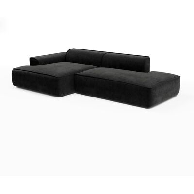 Sia Home - Canapé angle gauche 260cm Mia Velours anthracite foncé - 260x150x70 cm OS - Publicité Sia Home - Canapé angle gauche 260cm Mia Velours anthracite foncé - 260x150x70 cm OS - Publicité