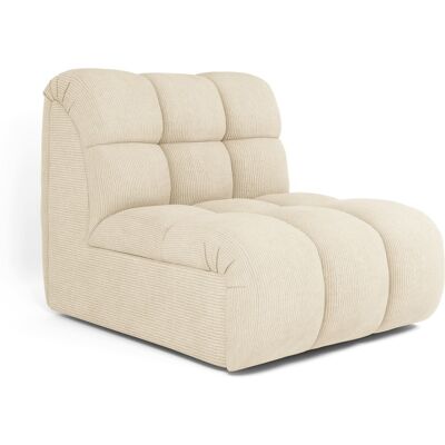 Sia Home - Fauteuil pivotant NELLY Velours côtelé Blanc cassé - 81x98x77 OS - Publicité Sia Home - Fauteuil pivotant NELLY Velours côtelé Blanc cassé - 81x98x77 OS - Publicité