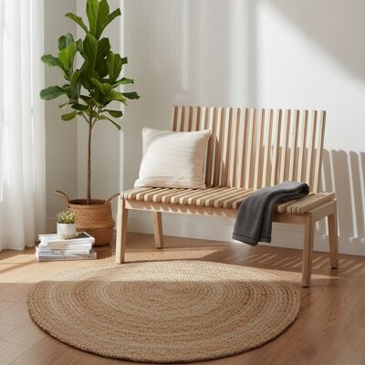 Bois & Chiffons - Banc 110 Mango Bradford II Beige - 110x50x80 cm OS - Publicité Bois & Chiffons - Banc 110 Mango Bradford II Beige - 110x50x80 cm OS - Publicité