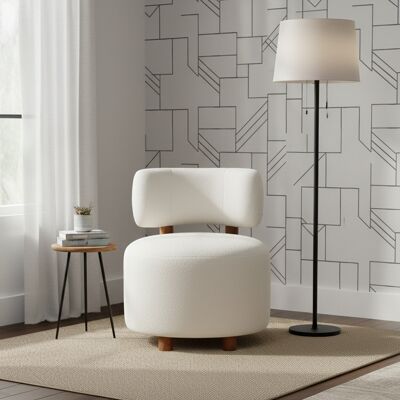 Bois & Chiffons - Fauteuil Jade loop Acacia M&M offer Blanc - 74x74x83 cm OS - Publicité Bois & Chiffons - Fauteuil Jade loop Acacia M&M offer Blanc - 74x74x83 cm OS - Publicité
