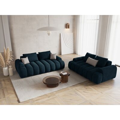 Maison Héritage - Canapé velours Kimi 2 Places pétrole profond - 175x100x84 cm OS - Publicité Maison Héritage - Canapé velours Kimi 2 Places pétrole profond - 175x100x84 cm OS - Publicité