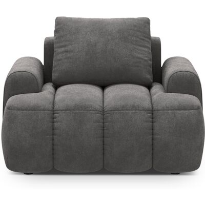 Maison Héritage - Fauteuil en velours Kimi 1 Place gris - 95x85x84 cm OS - Publicité Maison Héritage - Fauteuil en velours Kimi 1 Place gris - 95x85x84 cm OS - Publicité