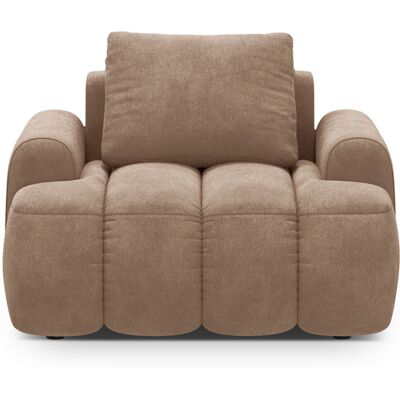 Maison Héritage - Fauteuil en velours Kimi 1 Place beige foncé - 95x85x84 cm OS - Publicité Maison Héritage - Fauteuil en velours Kimi 1 Place beige foncé - 95x85x84 cm OS - Publicité