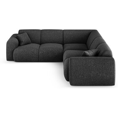 Maison Héritage - Canapé D'Angle Symétrique Theo 5 Places noir - 252x252x72 cm OS - Publicité Maison Héritage - Canapé D'Angle Symétrique Theo 5 Places noir - 252x252x72 cm OS - Publicité