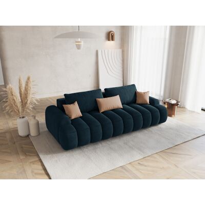 Maison Héritage - Canapé velours convertible avec coffre Kimi 4 Places pétrole profond - 250x100x84 cm OS - Publicité Maison Héritage - Canapé velours convertible avec coffre Kimi 4 Places pétrole profond - 250x100x84 cm OS - Publicité