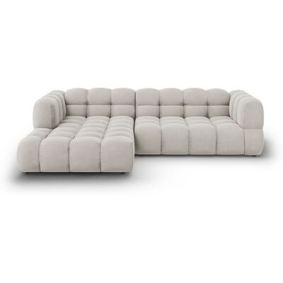 Mazzini Sofas - Canapé d'angle droit velours modulable Aster 4 places Beige Clair - 272x162x70 OS - Publicité Mazzini Sofas - Canapé d'angle droit velours modulable Aster 4 places Beige Clair - 272x162x70 OS - Publicité