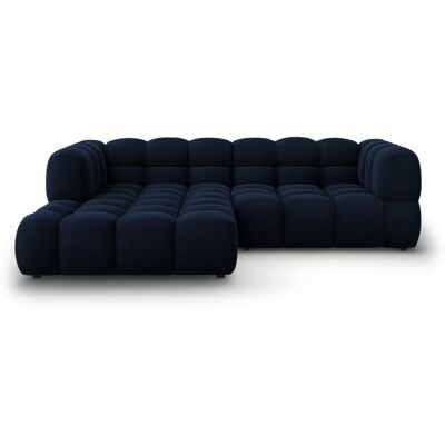 Mazzini Sofas - Canapé d'angle gauche velours modulable Aster 3 places Bleu Roi - 244x162x70 OS - Publicité Mazzini Sofas - Canapé d'angle gauche velours modulable Aster 3 places Bleu Roi - 244x162x70 OS - Publicité