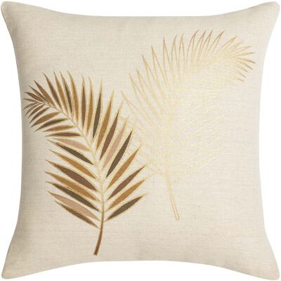 Douceur d'intérieur - Coussin Déhoussable Isadora Polycoton Imprimé Métallisé ocre - 45x45 cm 45x45 cm - Publicité Douceur d'intérieur - Coussin Déhoussable Isadora Polycoton Imprimé Métallisé ocre - 45x45 cm 45x45 cm - Publicité