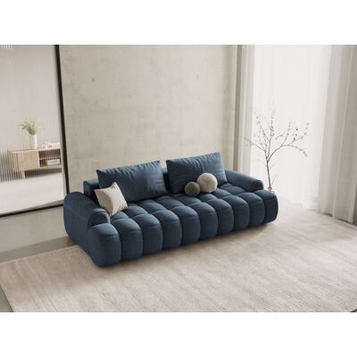 Mazzini Sofas - Canapé convertible avec coffre de rangement 4 places bleu foncé - 250x100x84 cm OS - Publicité Mazzini Sofas - Canapé convertible avec coffre de rangement 4 places bleu foncé - 250x100x84 cm OS - Publicité