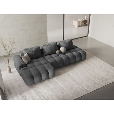 Mazzini Sofas - Canapé d'angle droit convertible avec coffre de rangement 3 places gris - 275x142x84 cm OS - Publicité Mazzini Sofas - Canapé d'angle droit convertible avec coffre de rangement 3 places gris - 275x142x84 cm OS - Publicité