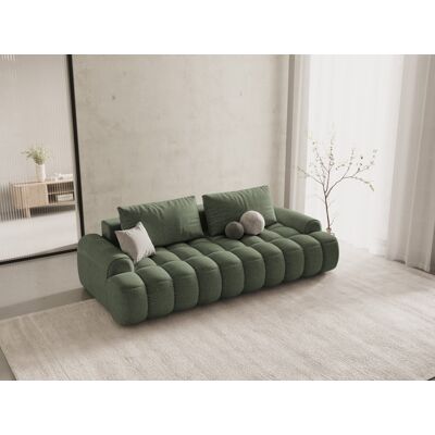 Mazzini Sofas - Canapé convertible avec coffre de rangement 4 places vert olive foncé - 250x100x84 cm OS - Publicité Mazzini Sofas - Canapé convertible avec coffre de rangement 4 places vert olive foncé - 250x100x84 cm OS - Publicité
