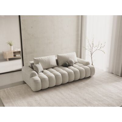 Mazzini Sofas - Canapé convertible avec coffre de rangement 4 places beige - 250x100x84 cm OS - Publicité Mazzini Sofas - Canapé convertible avec coffre de rangement 4 places beige - 250x100x84 cm OS - Publicité