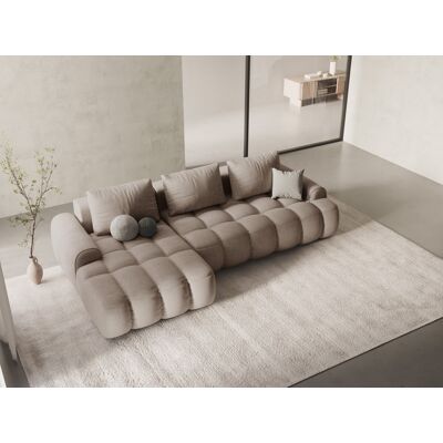 Mazzini Sofas - Canapé d'angle droit convertible avec coffre de rangement 3 places le sable - 275x142x84 cm OS - Publicité Mazzini Sofas - Canapé d'angle droit convertible avec coffre de rangement 3 places le sable - 275x142x84 cm OS - Publicité