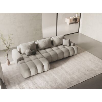 Mazzini Sofas - Canapé d'angle gauche convertible avec coffre de rangement 3 places beige - 275x142x84 cm OS - Publicité Mazzini Sofas - Canapé d'angle gauche convertible avec coffre de rangement 3 places beige - 275x142x84 cm OS - Publicité