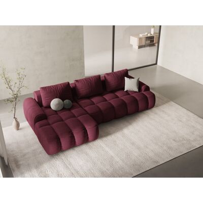 Mazzini Sofas - Canapé d'angle gauche convertible avec coffre de rangement 3 places bordeaux - 275x142x84 cm OS - Publicité Mazzini Sofas - Canapé d'angle gauche convertible avec coffre de rangement 3 places bordeaux - 275x142x84 cm OS - Publicité