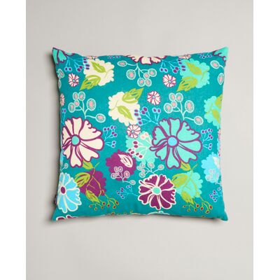 Les Touristes - Coussin en coton Cosmos sarcelle - 45x45 cm OS - Publicité Les Touristes - Coussin en coton Cosmos sarcelle - 45x45 cm OS - Publicité