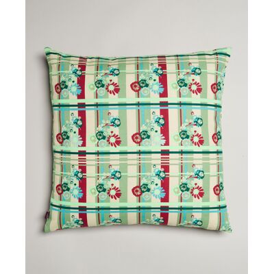 Les Touristes - Coussin en coton Dundee sauge - 60x60 cm OS - Publicité Les Touristes - Coussin en coton Dundee sauge - 60x60 cm OS - Publicité