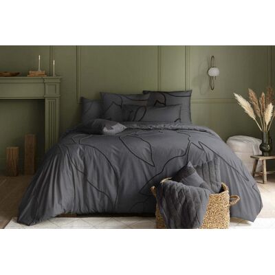 Perle de Coton - Coussin déco rectangulaire avec garnissage en percale de coton Alberta storm - 50x30cm 50x30 cm - Publicité Perle de Coton - Coussin déco rectangulaire avec garnissage en percale de coton Alberta storm - 50x30cm 50x30 cm - Publicité