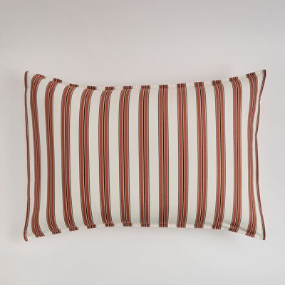 Perle de Coton - Coussin déco rectangulaire avec garnissage en percale de coton lavé Tiara terracotta - 50x30cm 50x30 cm - Publicité Perle de Coton - Coussin déco rectangulaire avec garnissage en percale de coton lavé Tiara terracotta - 50x30cm 50x30 cm - Publicité
