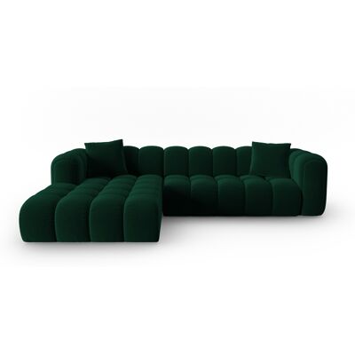 Windsor & Co - Canapé d'angle gauche velours modulable Astro 4 places vert bouteille - 300x190x70 cm OS - Publicité Windsor & Co - Canapé d'angle gauche velours modulable Astro 4 places vert bouteille - 300x190x70 cm OS - Publicité