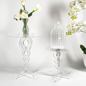 Iplex - Table Basse Arabesco transparente - D.36x42 cm OS - Publicité Iplex - Table Basse Arabesco transparente - D.36x42 cm OS - Publicité