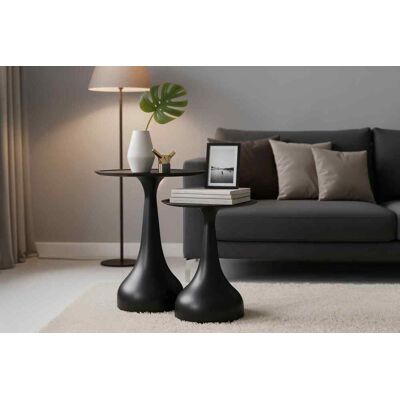 SIT - Beistelltisch Mango - Noir - Ø38cm - Mango bois massif - Publicité SIT - Beistelltisch Mango - Noir - Ø38cm - Mango bois massif - Publicité