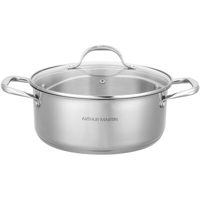 Arthur Martin - Faitout avec couvercle induction gris - D.38 cm OS - Publicité Arthur Martin - Faitout avec couvercle induction gris - D.38 cm OS - Publicité
