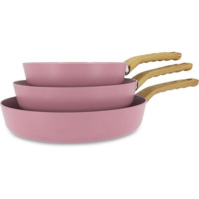 Menastyl - Set 3 poêles lilas en aluminium compatible induction violet - 20/24 et 28cm OS - Publicité Menastyl - Set 3 poêles lilas en aluminium compatible induction violet - 20/24 et 28cm OS - Publicité