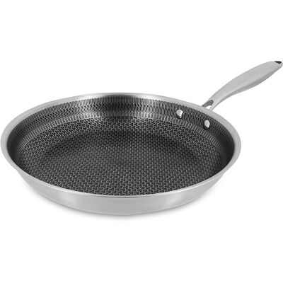 Menastyl - Poêle trinox revêtu en acier inoxydable - D.30cm OS - Publicité Menastyl - Poêle trinox revêtu en acier inoxydable - D.30cm OS - Publicité