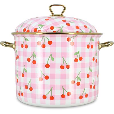 Menastyl - Marmite Vichy Cerise rose - 32,5x26x19,7 cm OS - Publicité Menastyl - Marmite Vichy Cerise rose - 32,5x26x19,7 cm OS - Publicité