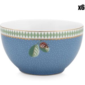 Pip Studio - 6 Bols La Majorelle en Porcelaine bleus - D.9.5 cm OS - Publicité Pip Studio - 6 Bols La Majorelle en Porcelaine bleus - D.9.5 cm OS - Publicité
