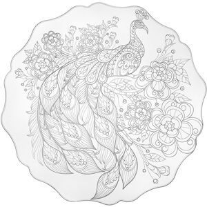 Iplex - Assiette ronde Tasty Peacock Petite transparent/blanc - 21x22 cm OS - Publicité Iplex - Assiette ronde Tasty Peacock Petite transparent/blanc - 21x22 cm OS - Publicité
