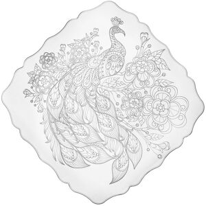 Iplex - Assiette carré Tasty Peacock Petite transparent/blanc - 27x27 cm OS - Publicité Iplex - Assiette carré Tasty Peacock Petite transparent/blanc - 27x27 cm OS - Publicité