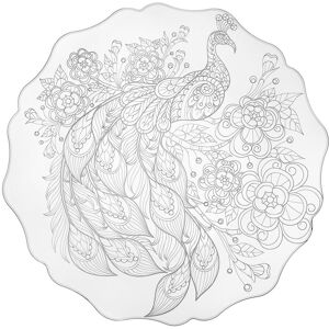 Iplex - Assiette ronde Tasty Peacock Grande transparent/blanc - 32.5x34.5 cm OS - Publicité Iplex - Assiette ronde Tasty Peacock Grande transparent/blanc - 32.5x34.5 cm OS - Publicité