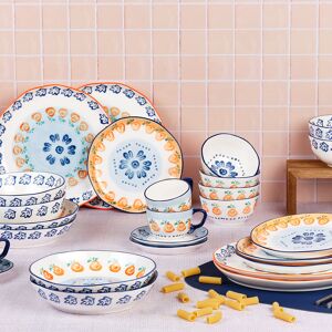 Bjorn - Service Complet en Porcelaine Napoli multicolore - 28 Pièces OS - Publicité Bjorn - Service Complet en Porcelaine Napoli multicolore - 28 Pièces OS - Publicité