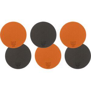 Bjorn - 6 Sous-verres ronds réversibles orange/chocolat - D.10 cm OS - Publicité Bjorn - 6 Sous-verres ronds réversibles orange/chocolat - D.10 cm OS - Publicité